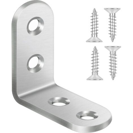20Pcs Équerre de Fixation Inox 40x40x16mm, Équerre Angle 90 Degrés en Acier, Équerre étagère, Équerre de Coin, pour la Fixation et la Réparation de Meubles, Renforcer les Joints