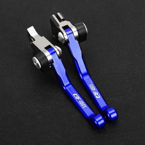 Aplicable a las manetas de freno y embrague plegables de aleación de aluminio para motocross HONDA CRF450X 2005-2018 Off-Road Pit Dirt Bike CRF 450X (logo azul) (1/5)