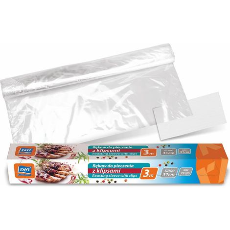 Mascherina da forno con clip, 3 m x 31 cm, in scatola.