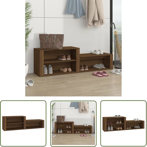 Maison Exclusive Schuhschrank Braun Eichen-Optik 150x35x45 cm (1/5)