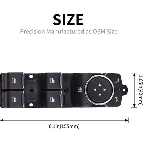 H1BT-14540-CC is suitable for the front right side of the power window switch in Ford Focus. (1/4)