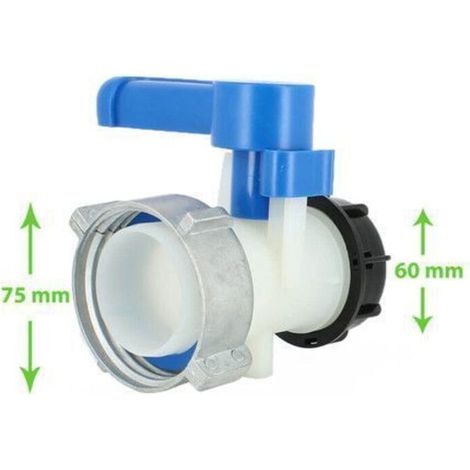 ®RisingFF Ventilzubehör, Mutter S75X6 und Auslass S60X6, DN50 Absperrklappe, Ausführung aus Aluminiumlegierung. (1/5)