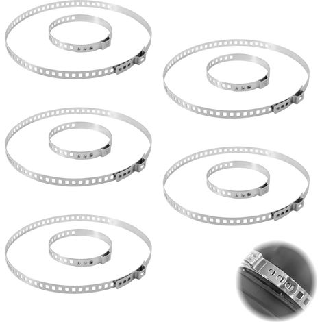 Collier Soufflet Cardan en Acier Inoxydable Résistant à la Corrosion Réglable Universel 10 Pièces avec Pince Serrage pour Tuyaux de Véhicules Auto Quad Moto Camion SUV ATV UTV (1/5)