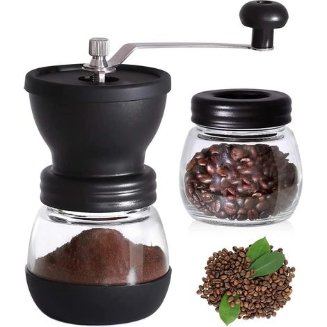 Moulin à café manuel en céramique, conception en céramique réglable, pour expresso, cafetière à piston et café filtre, pour une utilisation à la maison et en voyage.-AquaForge (1/5)