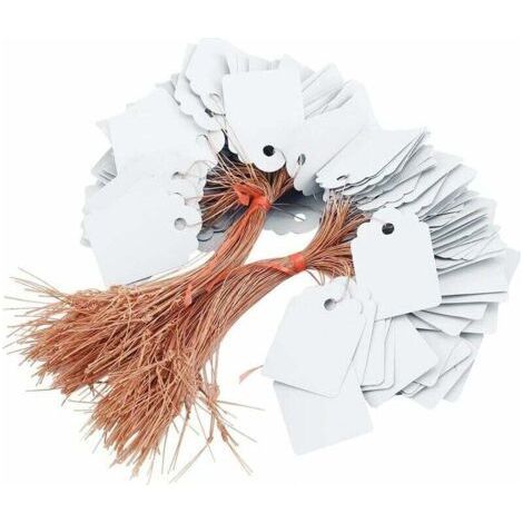 200pcs PVC Hanging Plant Tags Waterproof Kindergarten Hanging Plant Tags 3.6 x 2.5cm White (1/5)