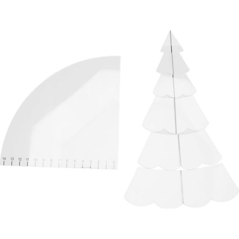 Ensemble de courtepointes pour sapin de Noël fait main, en acrylique transparent, comprenant un patron de couture, une règle et des outils pour la confection de dessous de plat. (1/5)