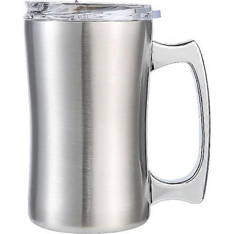 Tasse isotherme en acier inoxydable 304 pour le camping, avec double couvercle anti-froissage et protection contre l'eau. (1/5)
