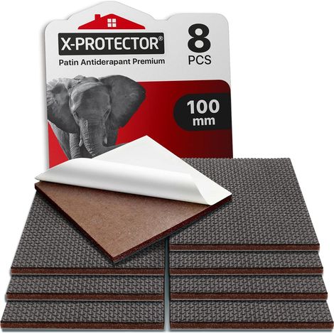 Rutschfeste Pads – 8er-Pack – Hochwertiges 100-mm-Gummi – Stabile Möbelbefestigung – Bodenschutz für Innenräume – Schwarz (1/5)