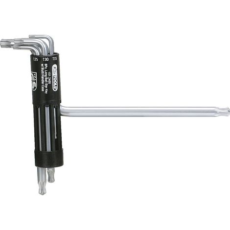 KS Tools 151.2400 Serie di Chiavi Maschio Piegate a Testa Sferica TX Classic 3 in 1, 8 Pezzi, T10-T50