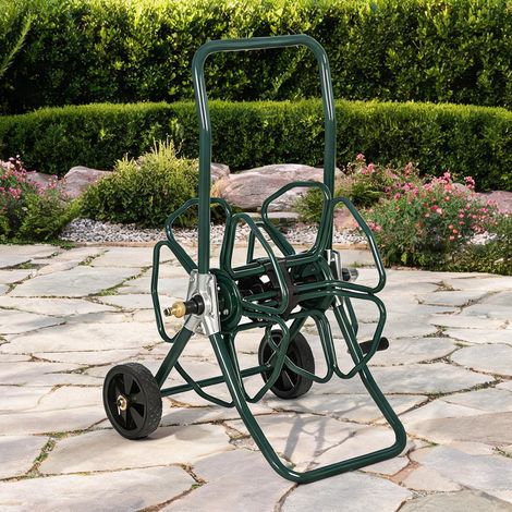 Chariot de jardin vert foncé en métal 51,5 x 60,5 x 78,5 cm (1/5)