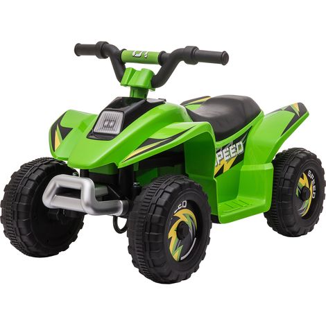 Quad électrique enfant 18-36 mois, voiture à batterie 6V avec marche avant/arrière, 72 x 40 x 45,5 cm, vert (1/5)