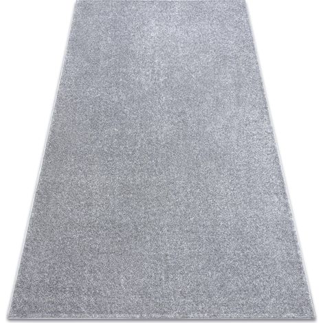 Teppich Teppichboden SANTA FE silber 92 eben, glatt, einfarbig grey 200x500 cm