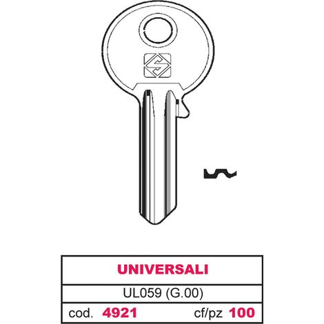 Silca CHIAVE ASC UL059 (G.VAB 0) UNIVERSALE 100.00 pz