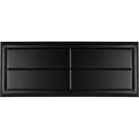 Tête de lit rembourrée en similicuir Camila  Noir - Lit 160