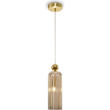 Lampada a sospensione Maytoni Antic ottone vetro E14 (1/3)