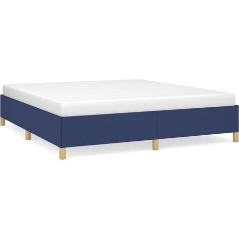 Maison Exclusive - Struttura Letto a Rete a Molle Blu 180x200 cm in Tessuto