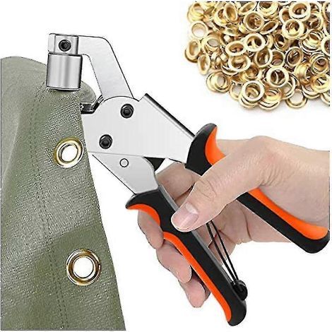 Pince à œillets pour bâches – Kit complet avec 300 œillets 10 mm, outil de sertissage portable (1/5)