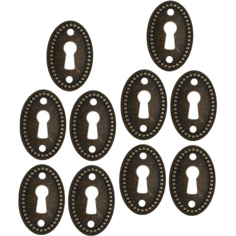Lot de 12 plaques décoratives en alliage zinc pour tiroirs (1/5)