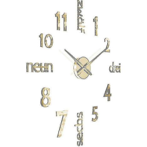 Horloge murale élégante et grande, sans cadre, effet miroir 3D, à faire soi-même (2025). (1/5)