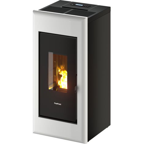 stufa a pellet ermetica freepoint "one 7 t2" bianco 7 kw (1/4)