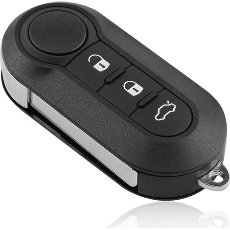 Guscio chiave auto per Fiat, custodia chiave auto per telecomando a 3 pulsanti di ricambio, guscio chiave di ricambio compatibile con Fiat 500 Bravo Brava Evo Grande Punto Doblo Ducato Panda (1/5)