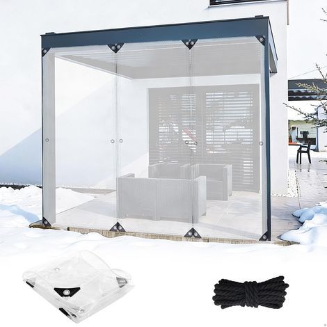 Bâche Transparente pour l'Extérieur Imperméable avec œillets renforcés pour Meubles Multi-usages, 0.8x2m Bache Transparente Exterieur Protection Extérieur Jardin Serre Mobilier Pergola Voiture (1/5)