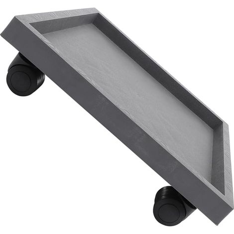 Support pour Pot de Fleurs à roulettes Plateau Carré Amovible, Conçu en Résine Résistante, Usage Intérieur et Extérieur, roulettes Pivotantes Facilitant Le Déplacement des Plantes (1/5)
