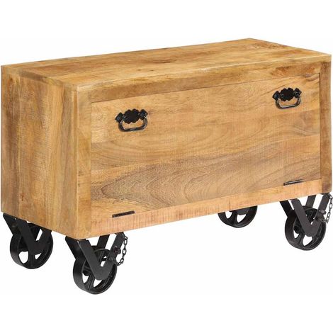 Meuble à Chaussures Étagère à Chaussures - 86x35x55 cm Bois de manguier solide BV348298 - BonneVie