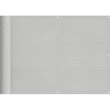 Paravent de balcon gris clair, 75 x 300 cm, tissu Oxford 100 % polyester. (1/5)