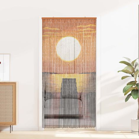 vidaXL Tenda per Porta Antinsetti multicolore 200 x 100 cm Bambù