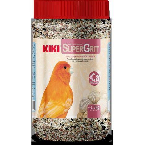 Kiki Super Grit - Complemento Alimenticio para Pajaros - 1,5 Kg