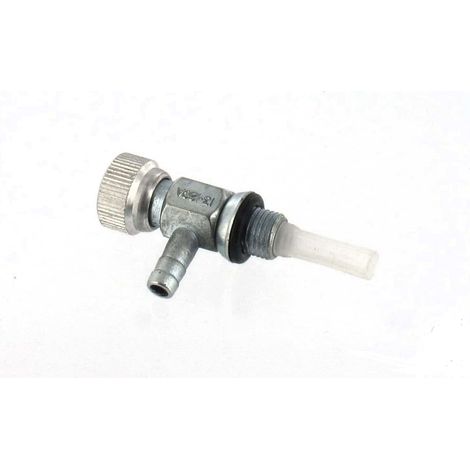 Robinet à essence avec filtre nylon adaptable pour moteur Bernard – Filetage M10 x 100 pour tuyau de Ø 6mm – Remplace origine 11043