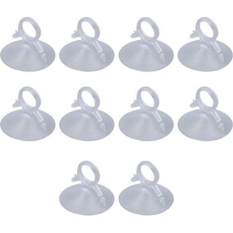 Ventouse Transparente, 10 pièces Ventouse pour Panneau Solaire, Anneau de Traction en PVC, Anneau de Traction Robuste, Ventouse de Panneau Solaire Polyvalente pour Verre de Voiture (1/4)