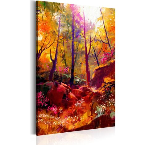 Tableau Imprimé "Forêt Peinte" 60 x 90 cm (1/2)