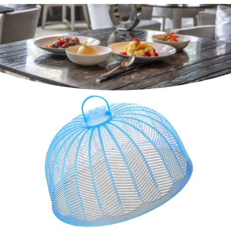 Couvre-plats circulaire universel bleu en polypropylène (PP) pour pique-nique, barbecue et autres fêtes. Protection anti-mouches. Idéal pour les pique-niques et les barbecues. (1/5)