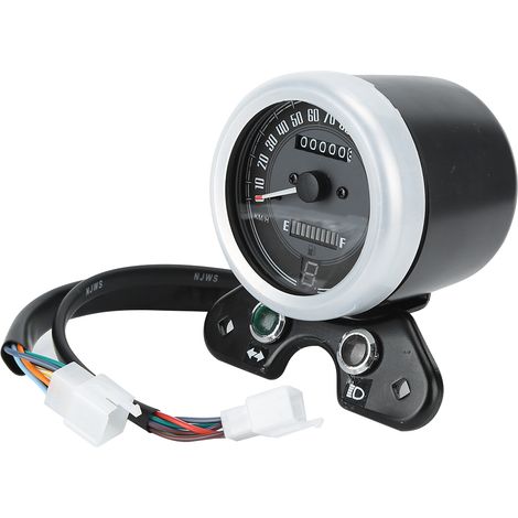 Compteur Moto Rétro Multifonction LED Jauge de Carburant Indicateur de Vitesse pour CG125 (1/3)