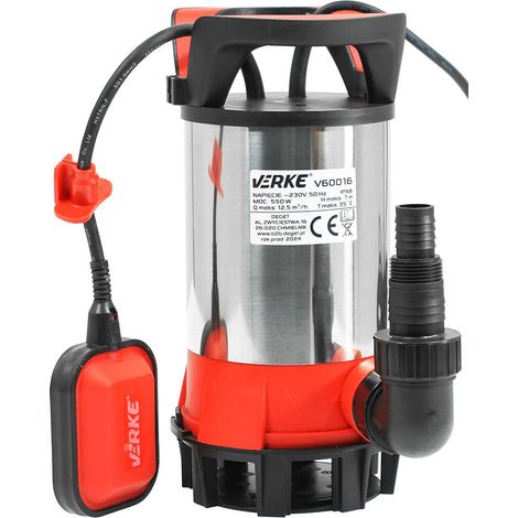 AquaPro Bomba Sumergible Para Sótano 550W Con Flotador - 12 500 L Por Hora Agua Limpia Y Sucia Silenciosa Y Eficiente (1/2)