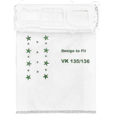 Lot de 6 sacs de rechange pour aspirateur Vorwerk Kobold VK 135 et VK 136-AquaForge (1/4)