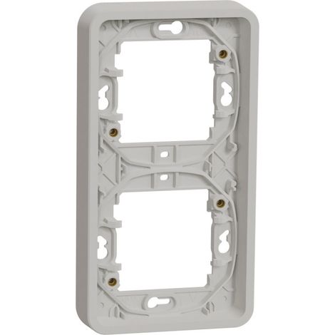 SCHNEIDER - CADRE 2 POTEAUX VERTICAL - ENCASTRÉ - IP55 - IK08 - BLANC MUREVA STYL - MUR39151