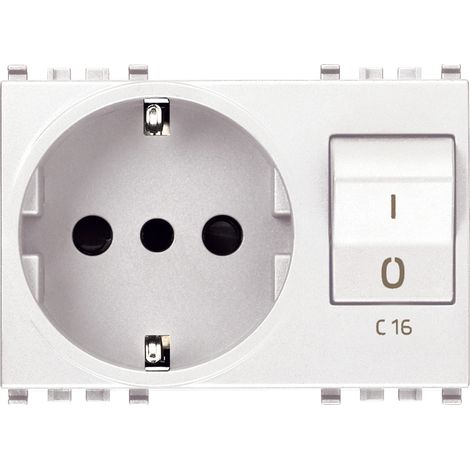 VIMAR - 20276.B Presa 2P+T 16A P30 intb+MT C16 bianco