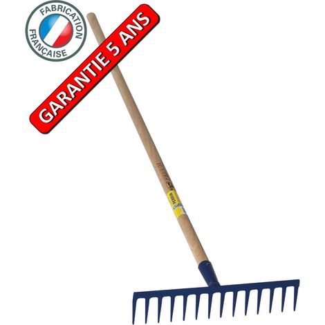 OUTILS PERRIN Râteau 16 dents droites soudées manche 1,5m, outil trempé haute résistance, jardin,potager (1/3)