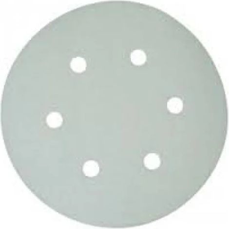 Disco abrasivo White 6 fori per levigatrice 150 mm - 50pz - 120