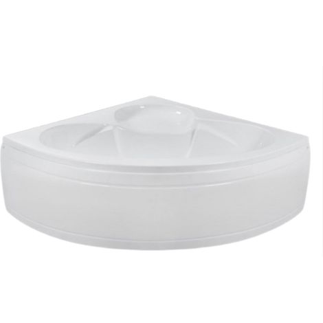 Baignoire d'angle Angie - Avec tablier - 140x140 cm - Siphon: Sans (1/4)