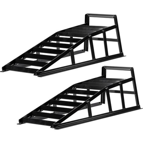 Wiltec 2 rampes d'accès jusqu'à 2 t par paire 905 x 295 x 278 mm, rampes d'accès pour véhicules, rampes d'entretien en acier