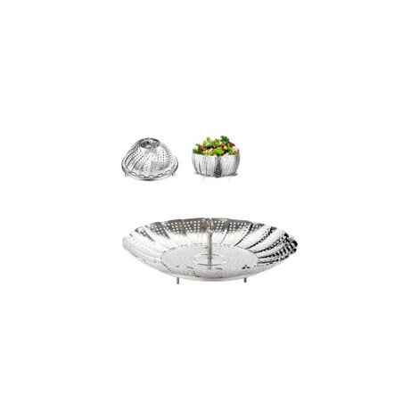 Vaporera plegable de acero inoxidable Crezuo, accesorios para vaporera plegable para verduras y frutas.