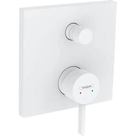 Hansgrohe Finoris - Miscelatore ad incasso per vasca da bagno, 2 utenze, bianco opaco 76415700 (1/4)