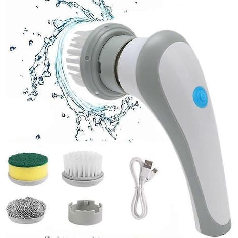 Brosse électrique rotative AURA pour salle de bain, baignoire et cuisine, idéale pour nettoyer les carrelages et les sols. (1/5)