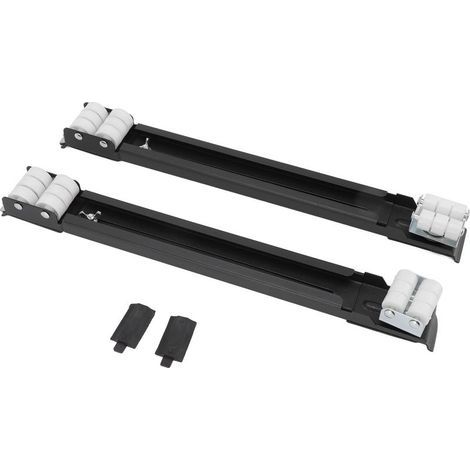 Rouleau d'appareil Extensible robuste, roulement de charge 300KG, roues universelles, curseur de Base pour lave-linge et meubles, noir (1/5)