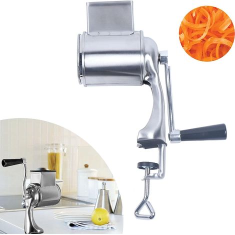 Râpe à fromage, râpe pour légumes avec 5 coupe-fruits, râpe manuelle multifonction pour fromage, concombres, carottes, etc.