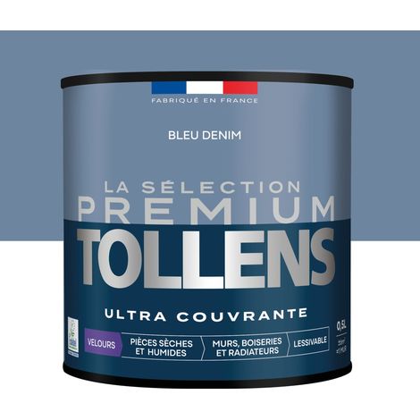 Tollens - Peinture intérieure couleurs - La Sélection Premium Velours - Ultra Couvrante - Bleu Denim 0,5 L - 6m²
